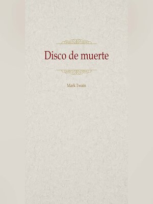 cover image of Disco de muerte